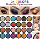 PHOERA 24 Colors Smoky Eyes Makeup Glitter Eyeshadow